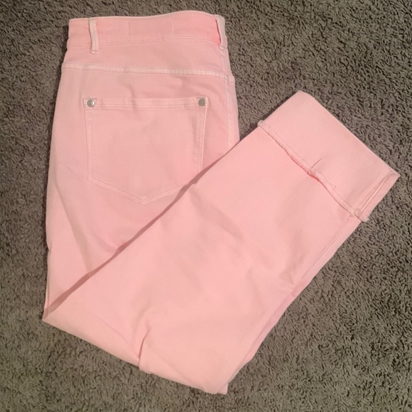 J.Jill Baby Pink Authentic Fit Cropped Jeans SZ 6 - Picture 1 of 5